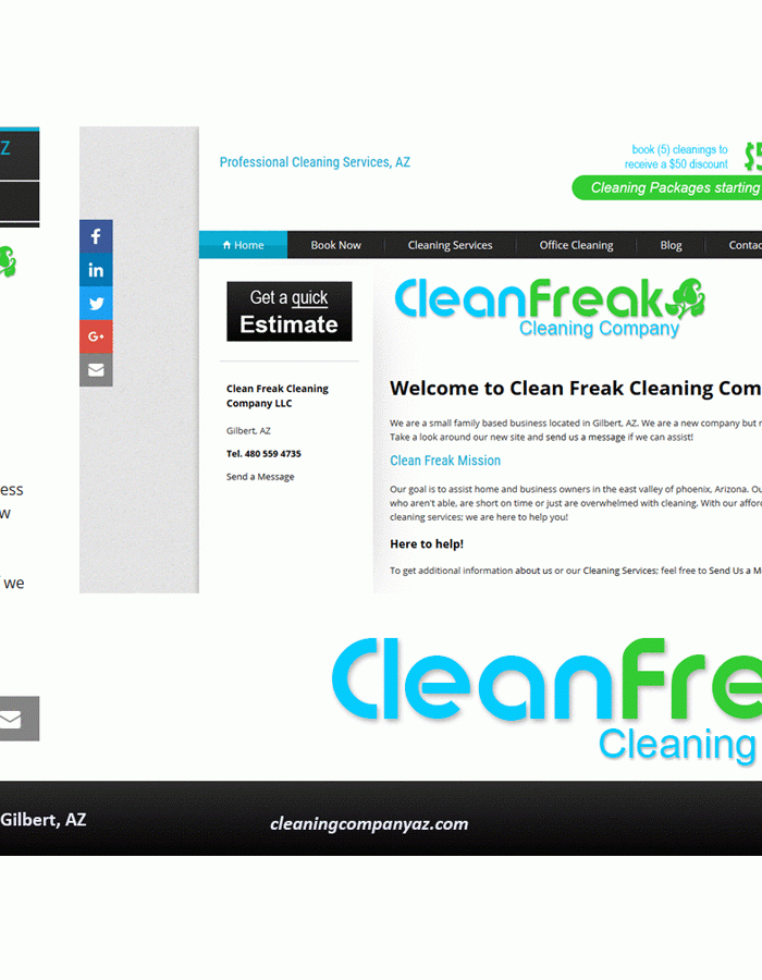 WebAZ Custom online marketing services Clean Freak Cleaning
