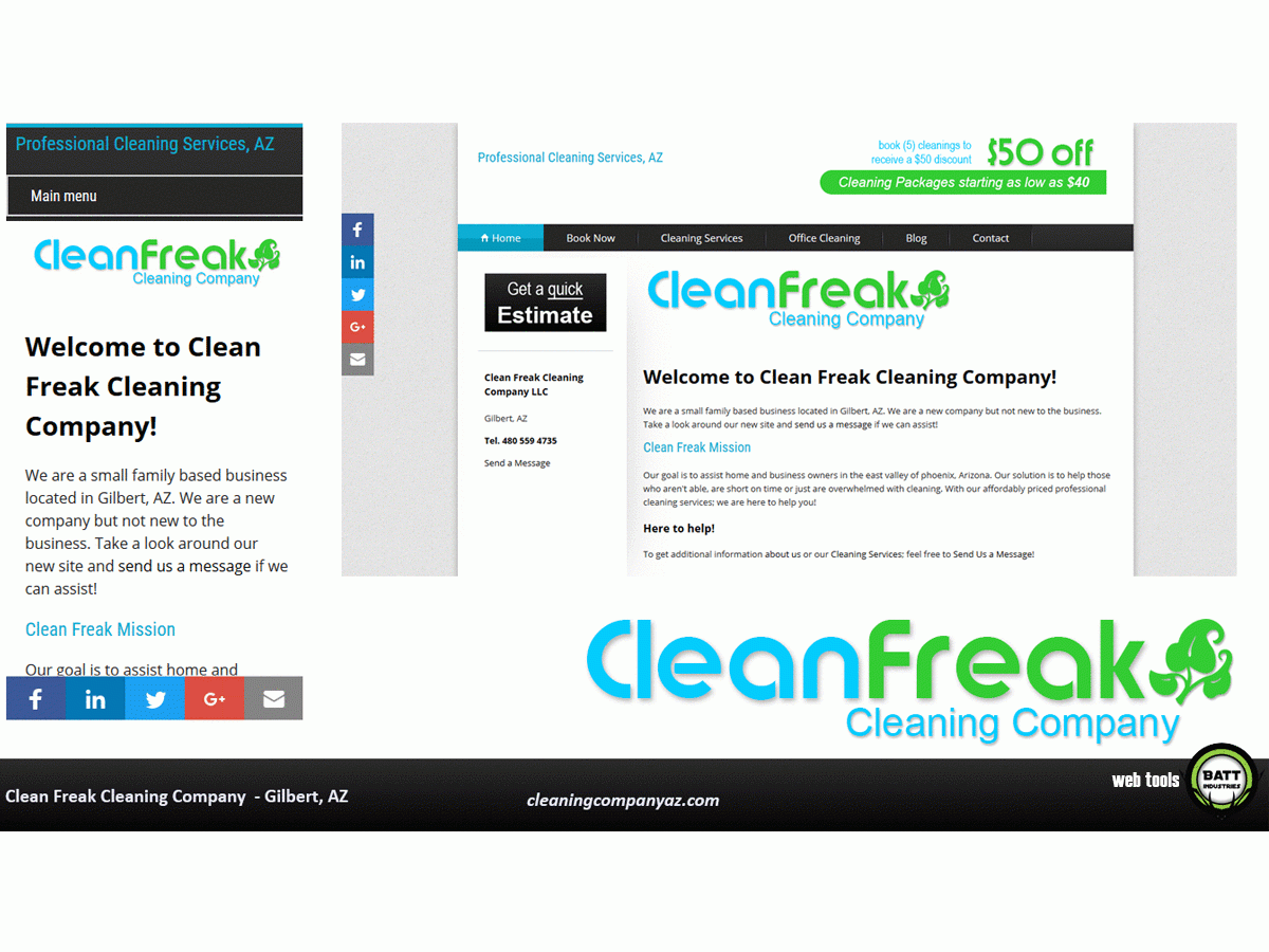 WebAZ Custom online marketing services Clean Freak Cleaning